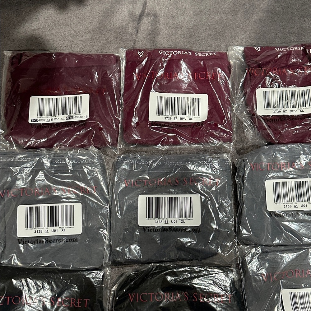 Victoria's Secret Burgundy, Grey, and Black Panties Collection - Picture 2 of 4